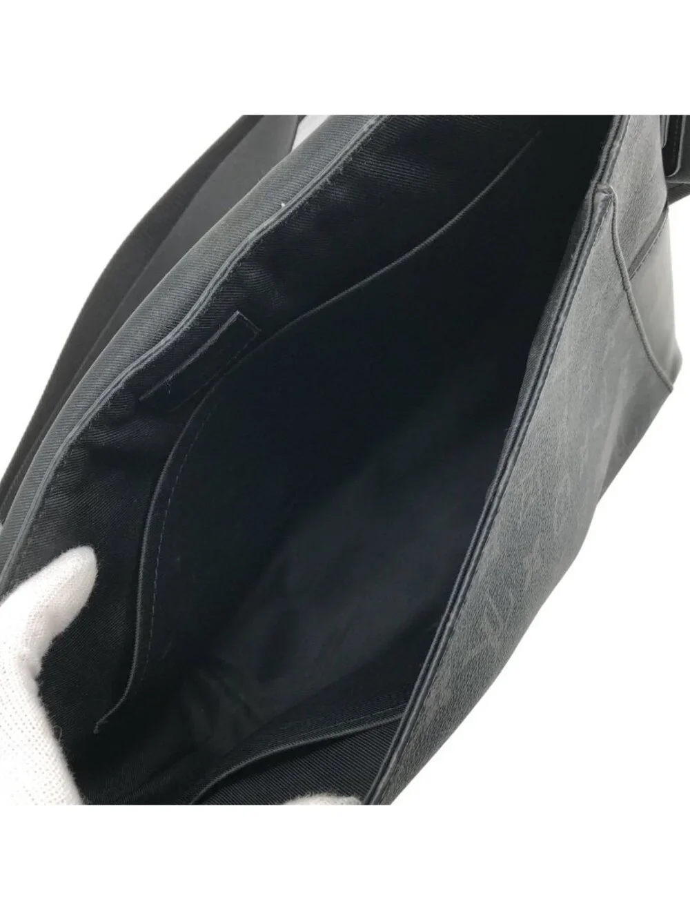 Louis Vuitton Monogram Eclipse Messenger PM Shoulder Bag Black